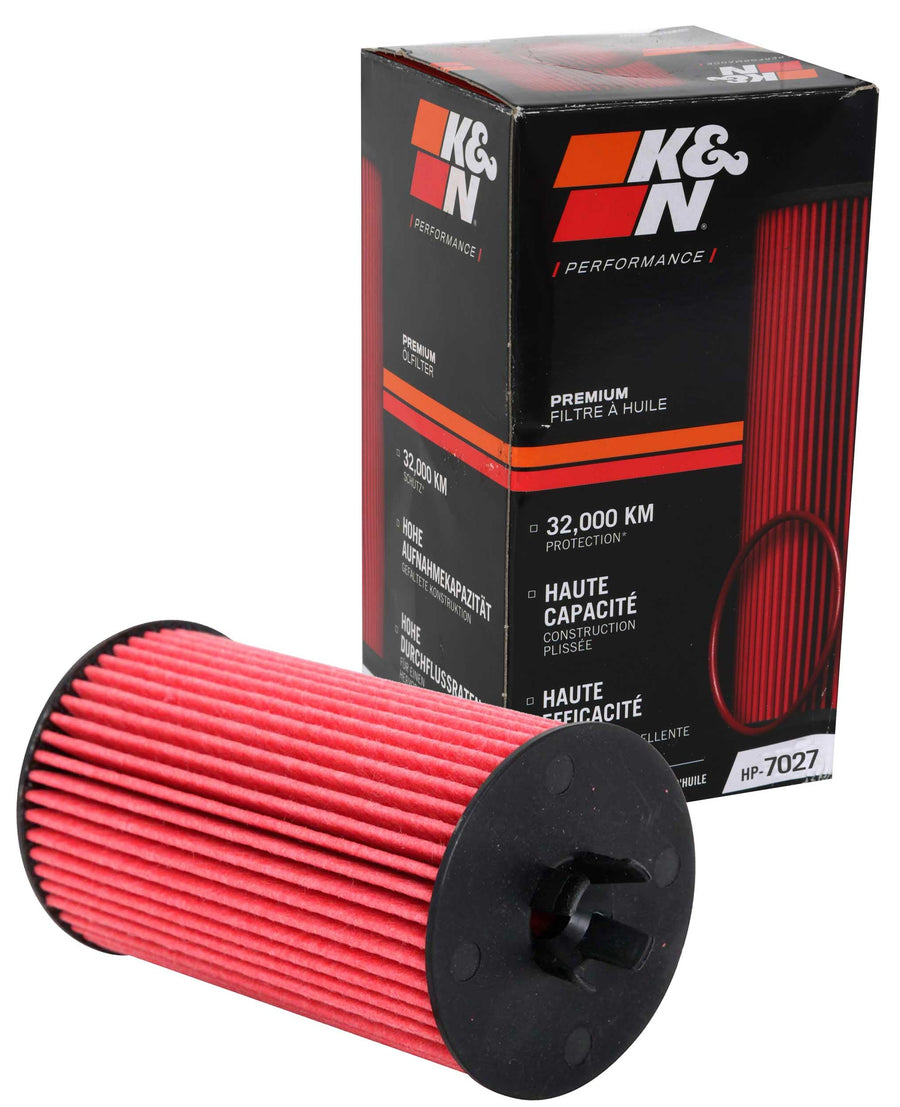 K&N Oil Filter Premium: 20,000 Mile Engine Protection, High Capacity/High Efficiency: Compatible with BUICK/CHEVROLET/GMC/HOLDEN (See Product Description for Select Models), HP-7027