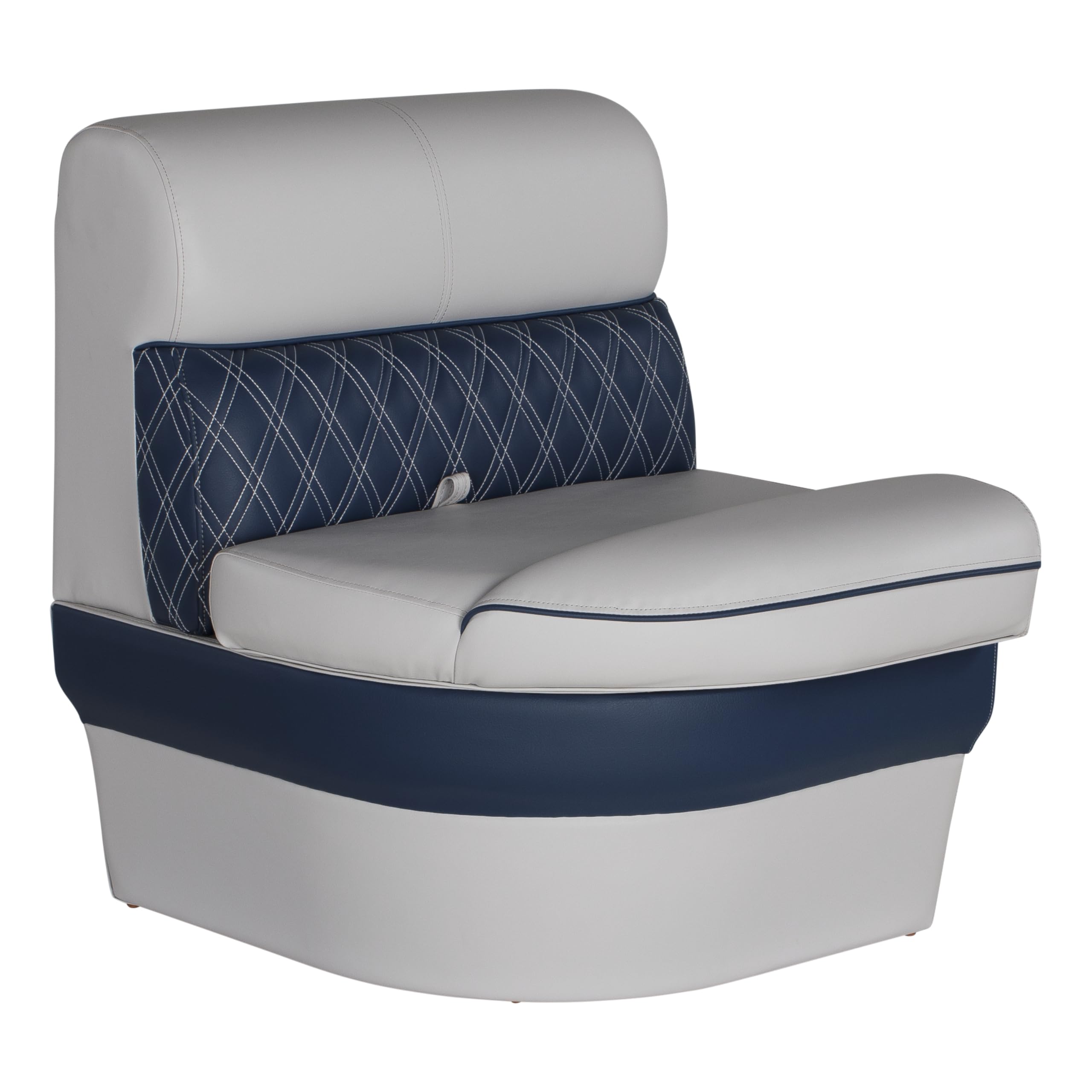 24" Radius Corner Pontoon Seat, Lippert Sunset Collection, Contoured Foam Cushioning, Durable Marine-Grade Vinyl, Built-In Dry Storage, Poly Frame, 24"L x 28"W x 30"H - 2024021176