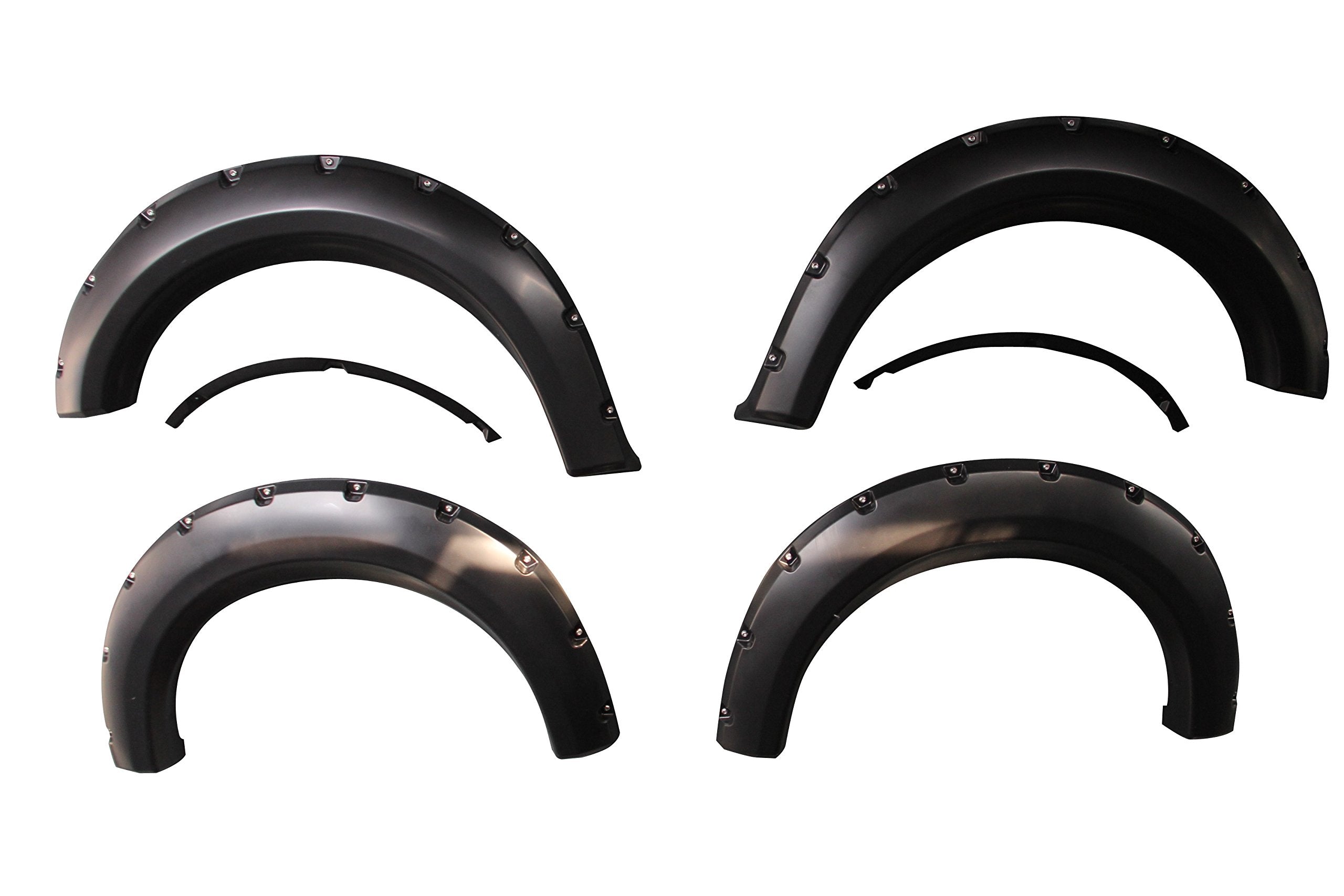 Fender Flares Black Pocket Style Black Horse Compatible with 2009-2014 Ford F-150-FF-FOF1-SM-PKT-09