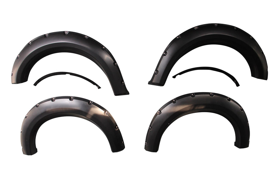Fender Flares Black Pocket Style Black Horse Compatible with 2009-2014 Ford F-150-FF-FOF1-SM-PKT-09