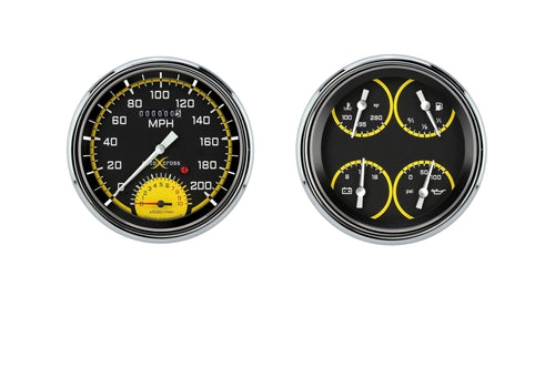 Classic Instruments Autocross CT47AXY62-LS Gauge Package LS Swap Speedometer with Built in Tach and Quad Gauge Fits 1947-1953 Chevy Truck
