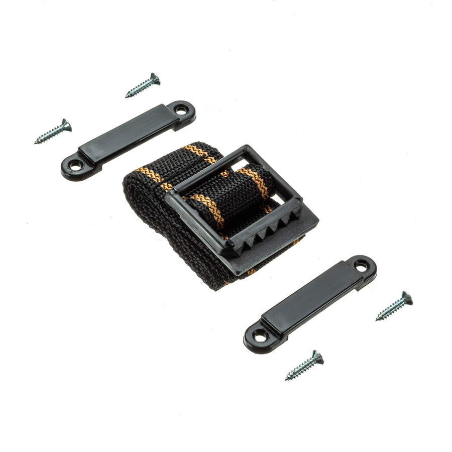 Battery Box Hold-Down Strap Kit Attwood 9013-3 — Medium, Strap with Firm-Grip Buckles, Footman Clamps, Screws Included