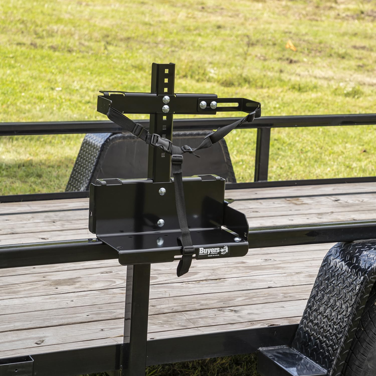 LT23 Buyers Products Adjustable Backpack Sprayer Rack for Landscape Trailers, Easy Storage for Landscaping Equipment and Supplies, Made in The USA, Black