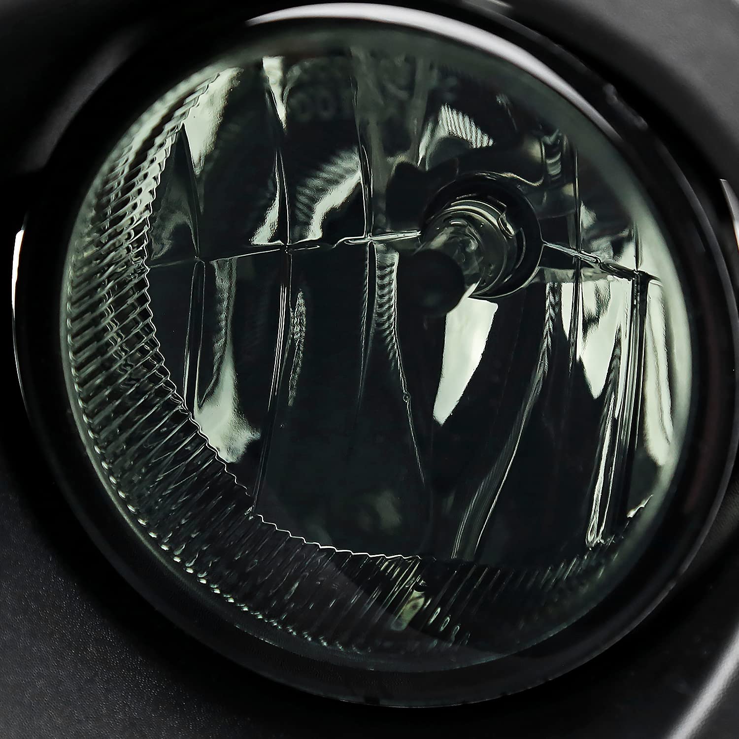 Smoke Fog Lights + Switch + Black Bezels SPEC-D TUNING Compatible with 2011-2014 Ford F-150, L+R Pair Assembly