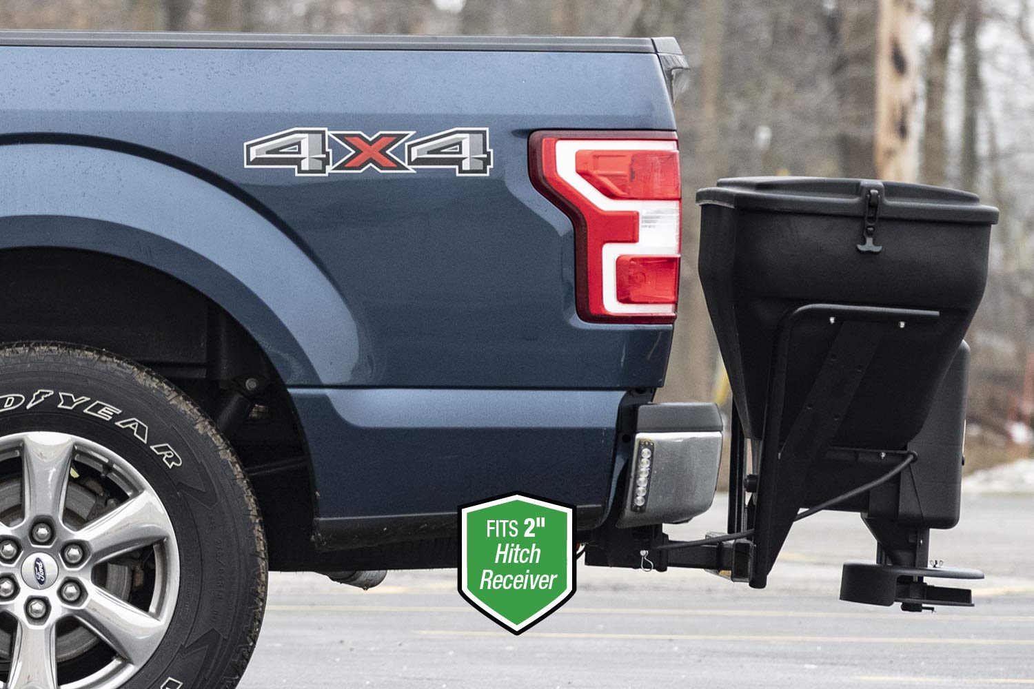 SaltDogg Buyers Products TGS02 Tailgate Salt Spreader, Made In The USA, 4.0 cu ft/300lbs Capacity, Horizontal Auger Feed, Salt Spreader For Residential & Light Commercial Work