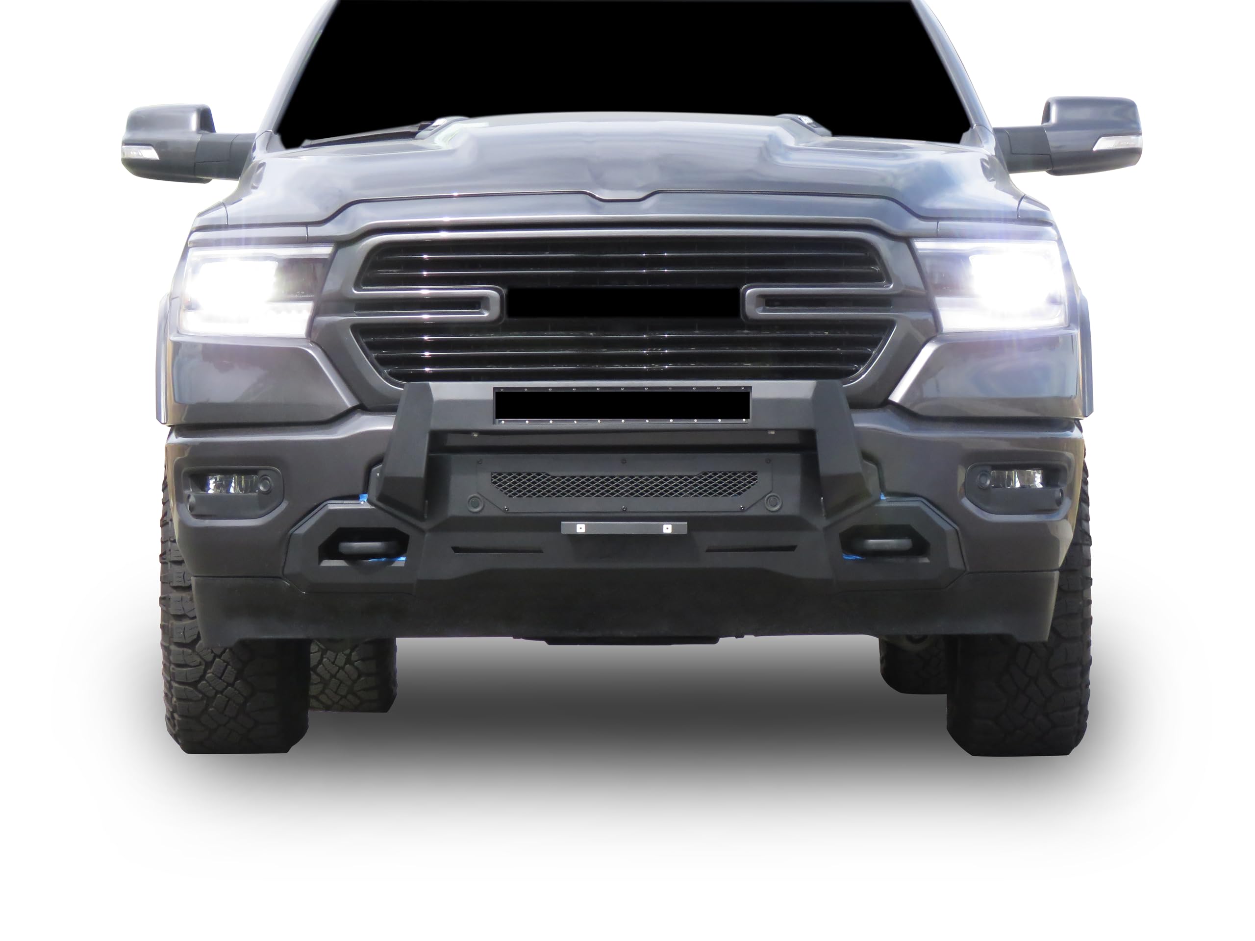 Armour III Black Horse Light Duty Front Bumper Textured Black Compatible with 2019-2023 Ram 1500(Excl. 19-23 Classic, 19-22 Diesel, 19-23 Rebel and 21-23 TRX)-AR3LD30NL