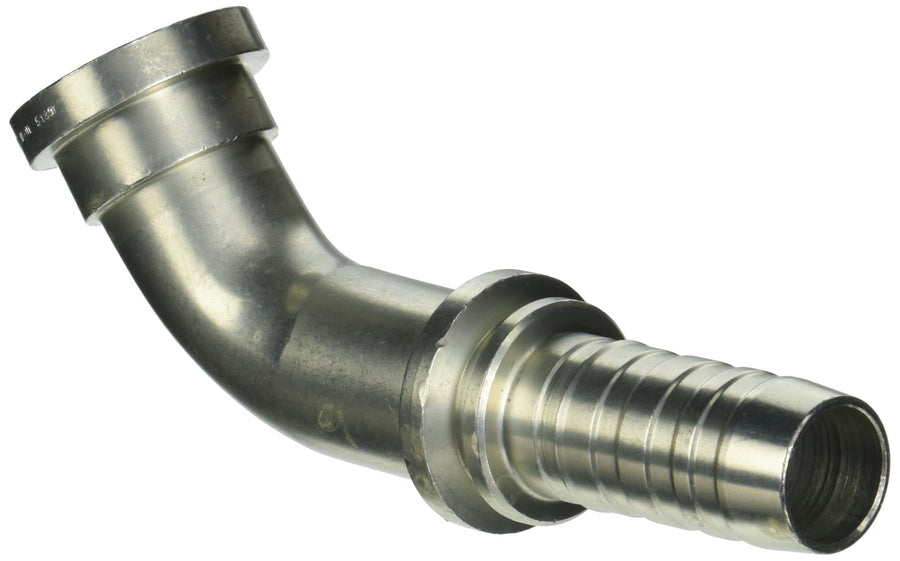 Gates GlobalSpiral 20GS-20FLH60M Couplings, Code 62 O-Ring Flange Heavy, Zinc Plated Carbon Steel, 7.32", 60° Bent Tube, 1 1/4" ID