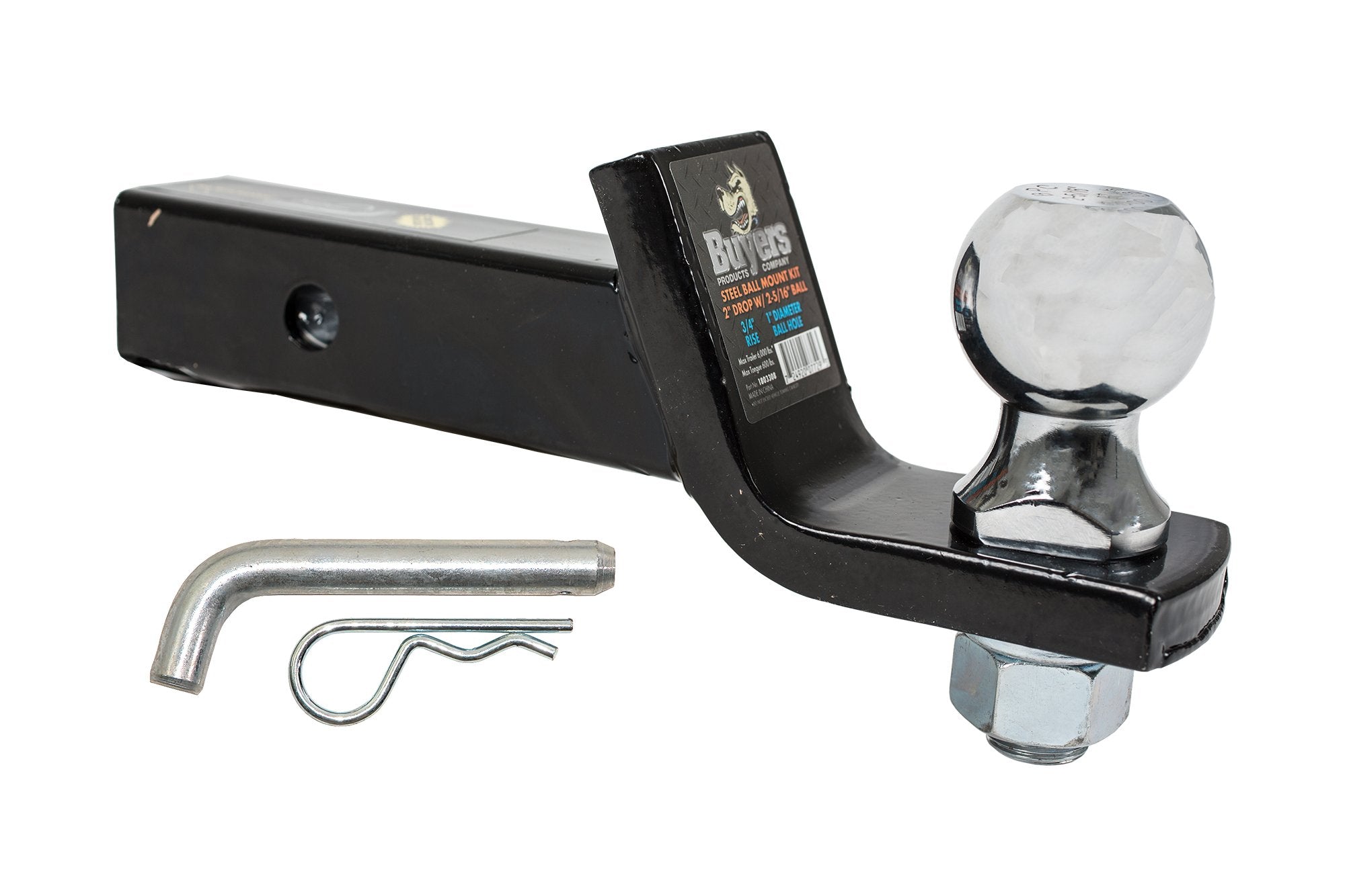 Black Ball Mount Kit Buyers Products w/ 2 in. Drop, 6,000 lbs. M.G.T.W.