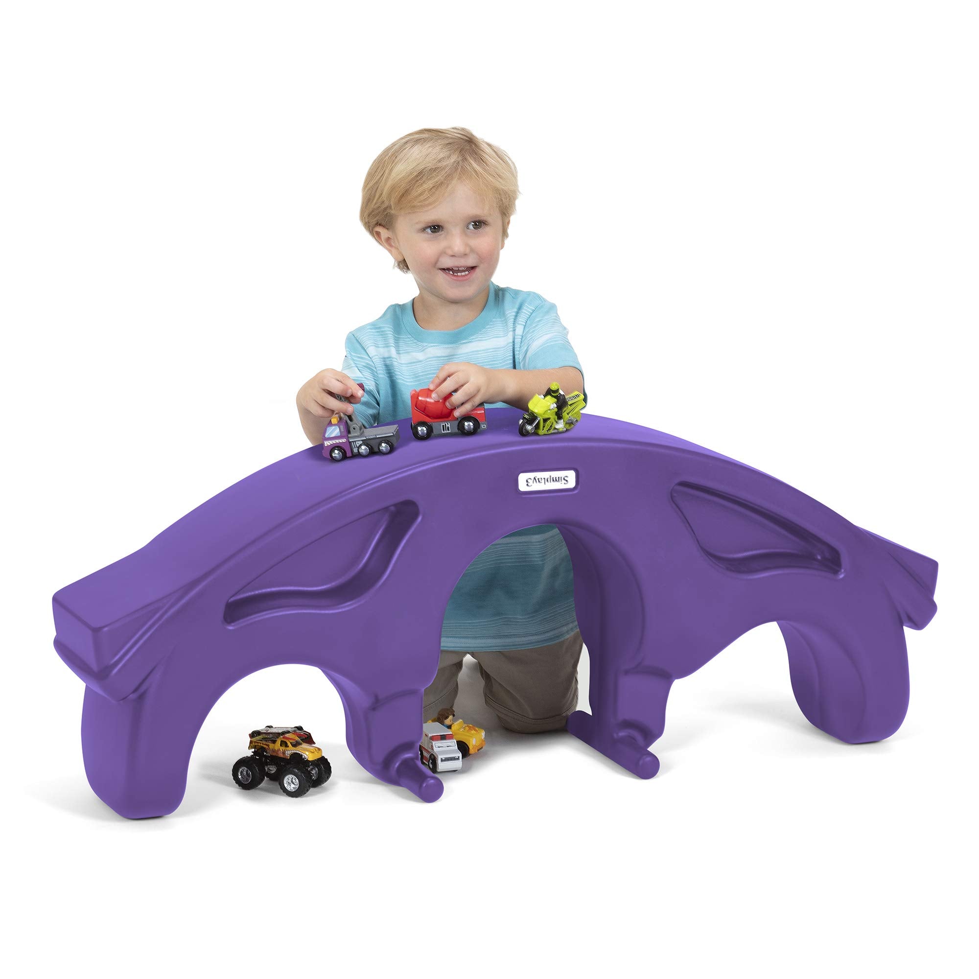 Simplay3 Teeter Totter Rock and Roll Seesaw - Rocking Fun for Two Toddlers or Kids Ages 18 Months to 5 Yrs- Purple, Made in USA