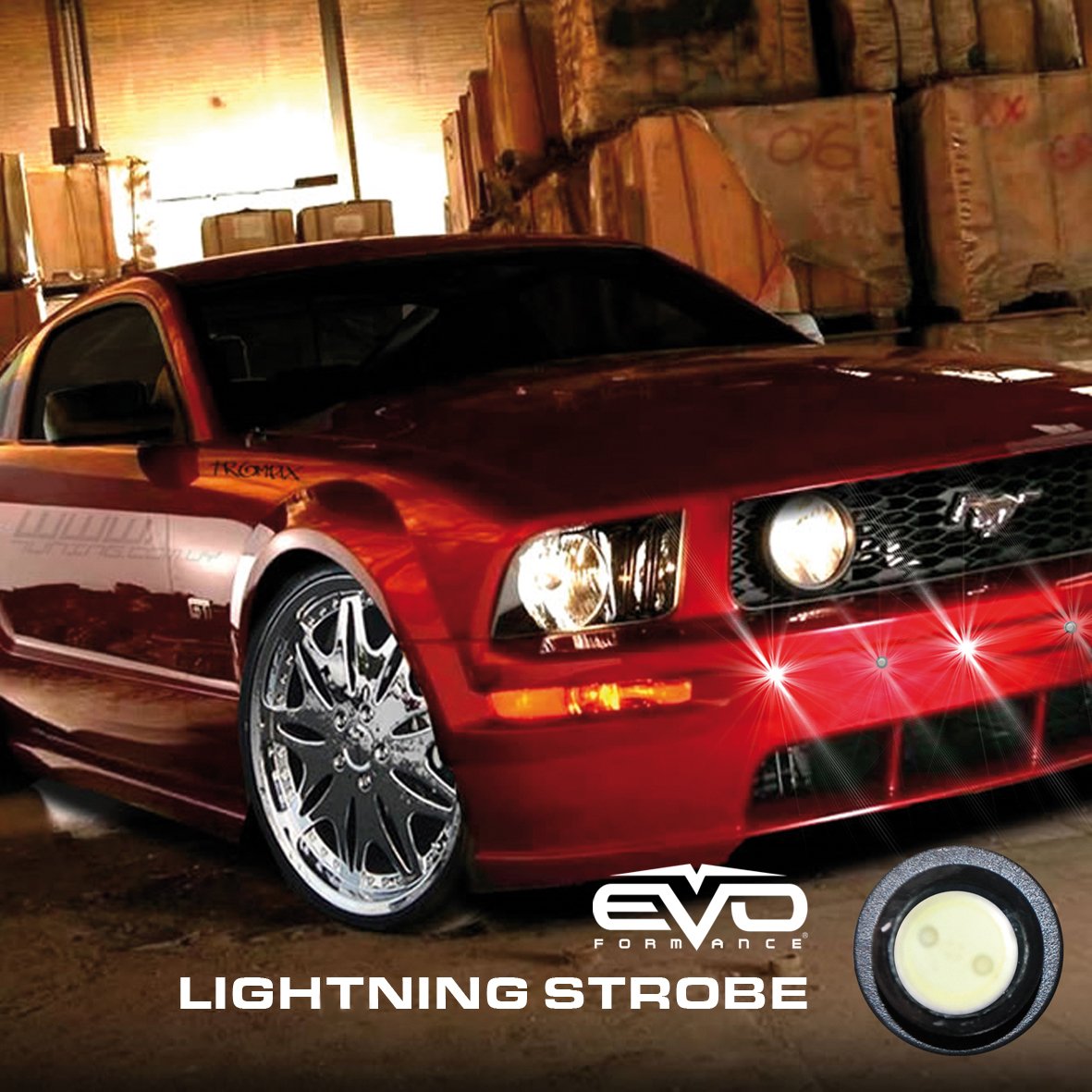 EVO Formance CIPA 93187 Ultra-Mini LED Lightning Strobes - Ultra White - Pack of 4, x-large