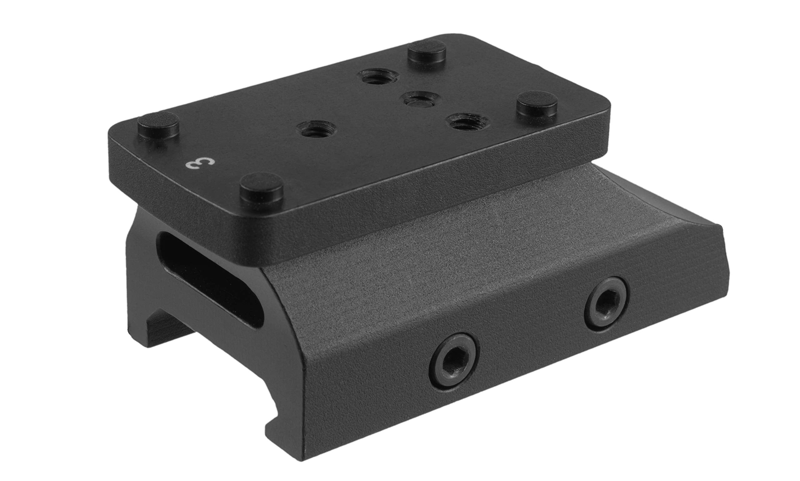 TRUGLO Tactical Universal Hunting Shooting Versatile Lightweight Durable Aluminum Picatinny Style Red-Dot Sight Riser | Mount Adadapter Plates Included