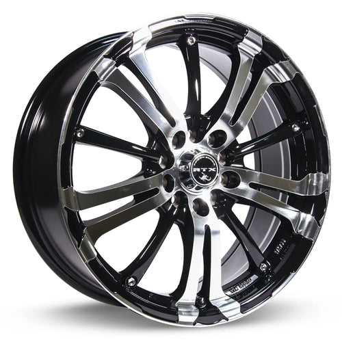 Custom RTX ARSENIC Wheel - 17x7, 42 Offset, 5x114.3 Bolt Pattern, 73.1mm Hub - Black with Machined Face Rim