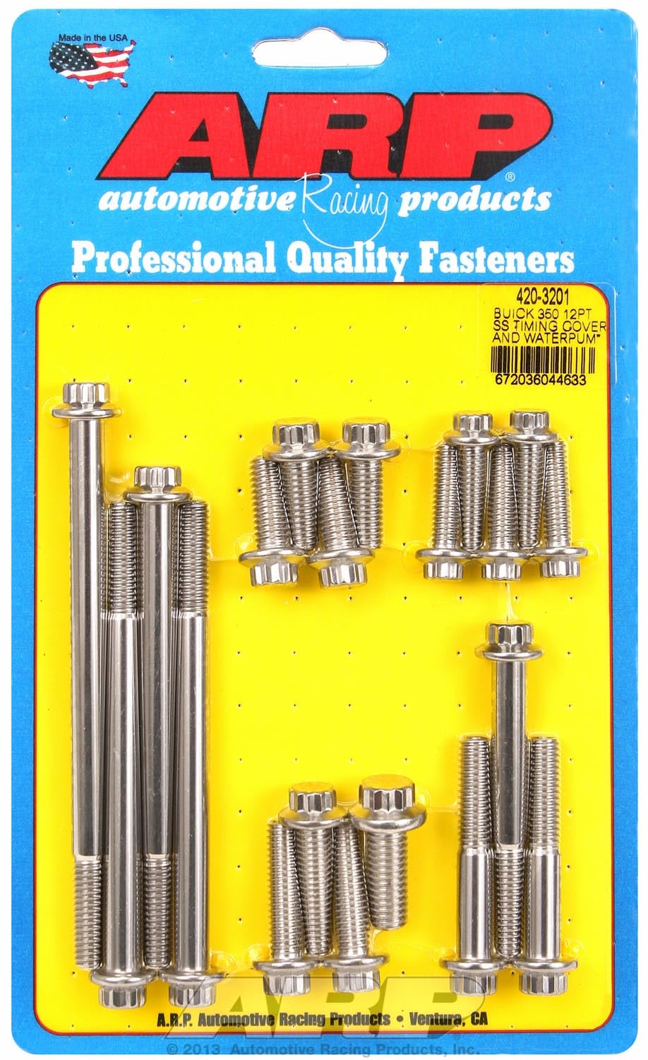 ARP 420-3201 Buick 350 SS Timing Cover & Water Pump Bolt Kit ARP420-3201