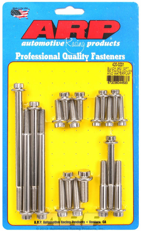 ARP 420-3201 Buick 350 SS Timing Cover & Water Pump Bolt Kit ARP420-3201