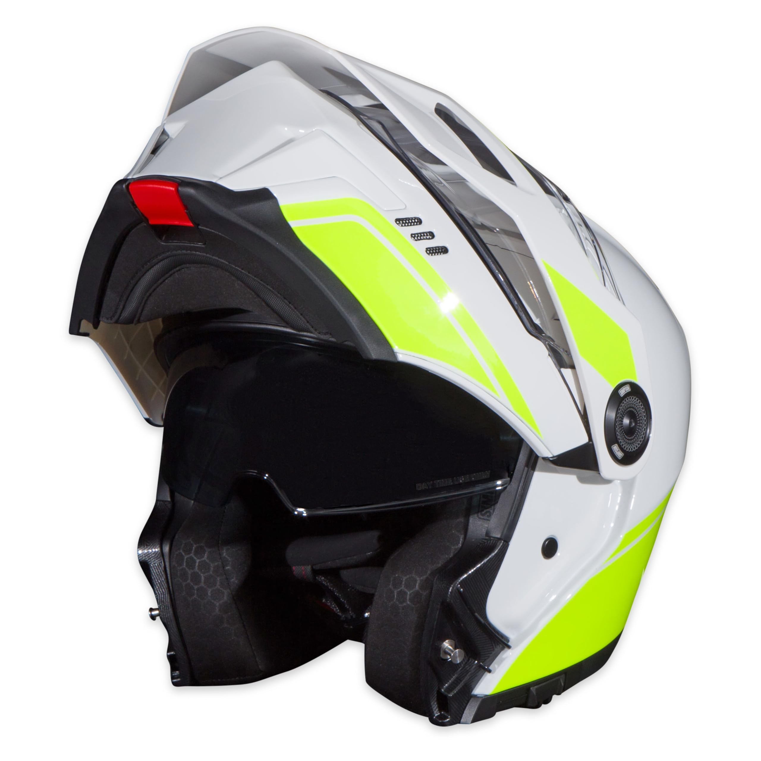 Journey Bandit Simpson Motorcycle Helmet - Yellow/White - 2XL | Off Road Dirt Bike UTV Motocross ATV | Modular Full-Face Flip Up | Clear Pinlock Anti-Fog Visor Shield | DOT ECE Certified (JBDWY2X)