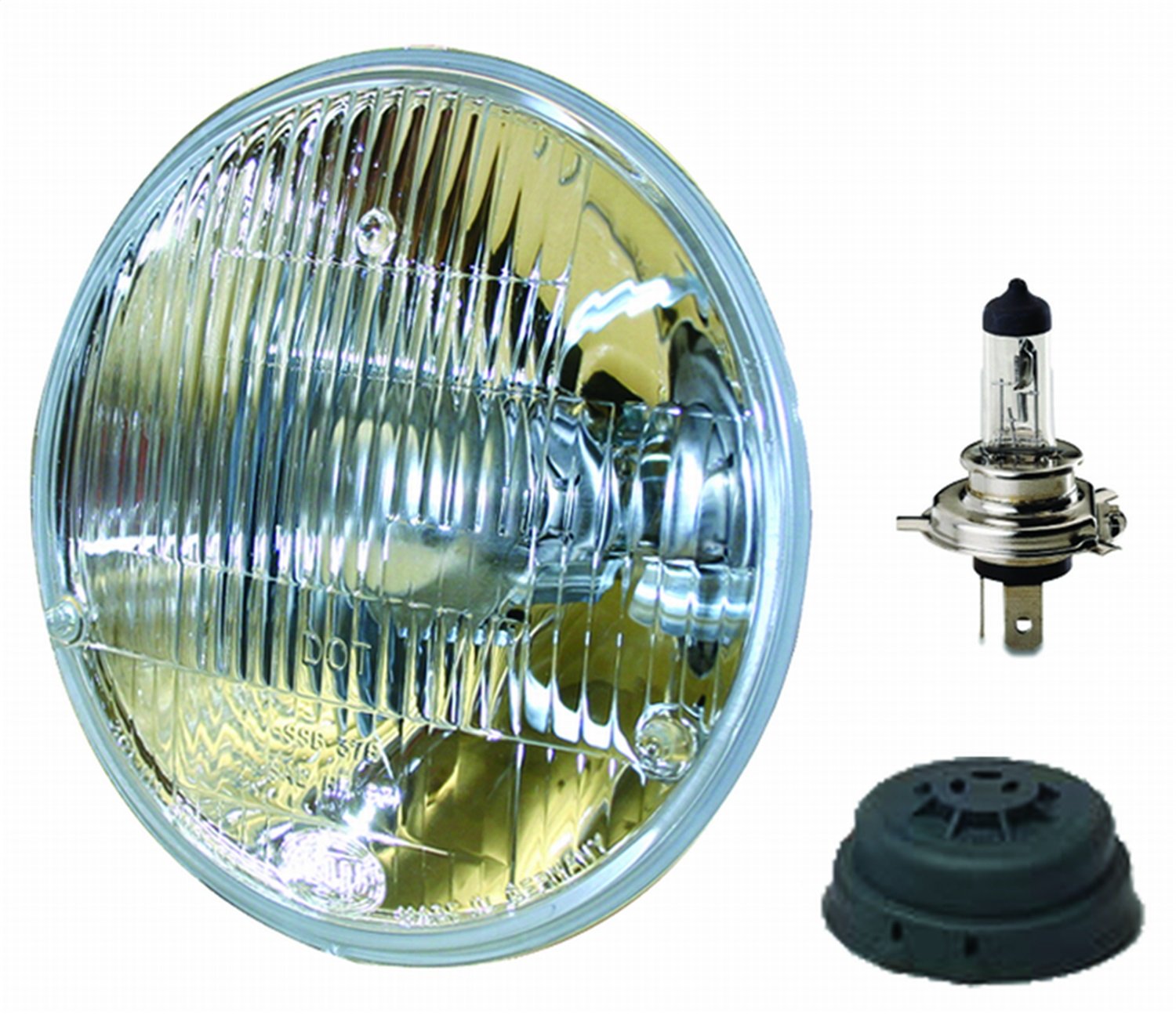 HELLA Vision Plus 165mm High/Low Beam 12V Halogen Conversion Headlamp (HB2), Multi 002395301