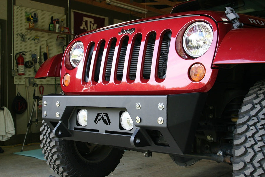 Black Powder Coat Fab Fours JK07B18551 Bumper
