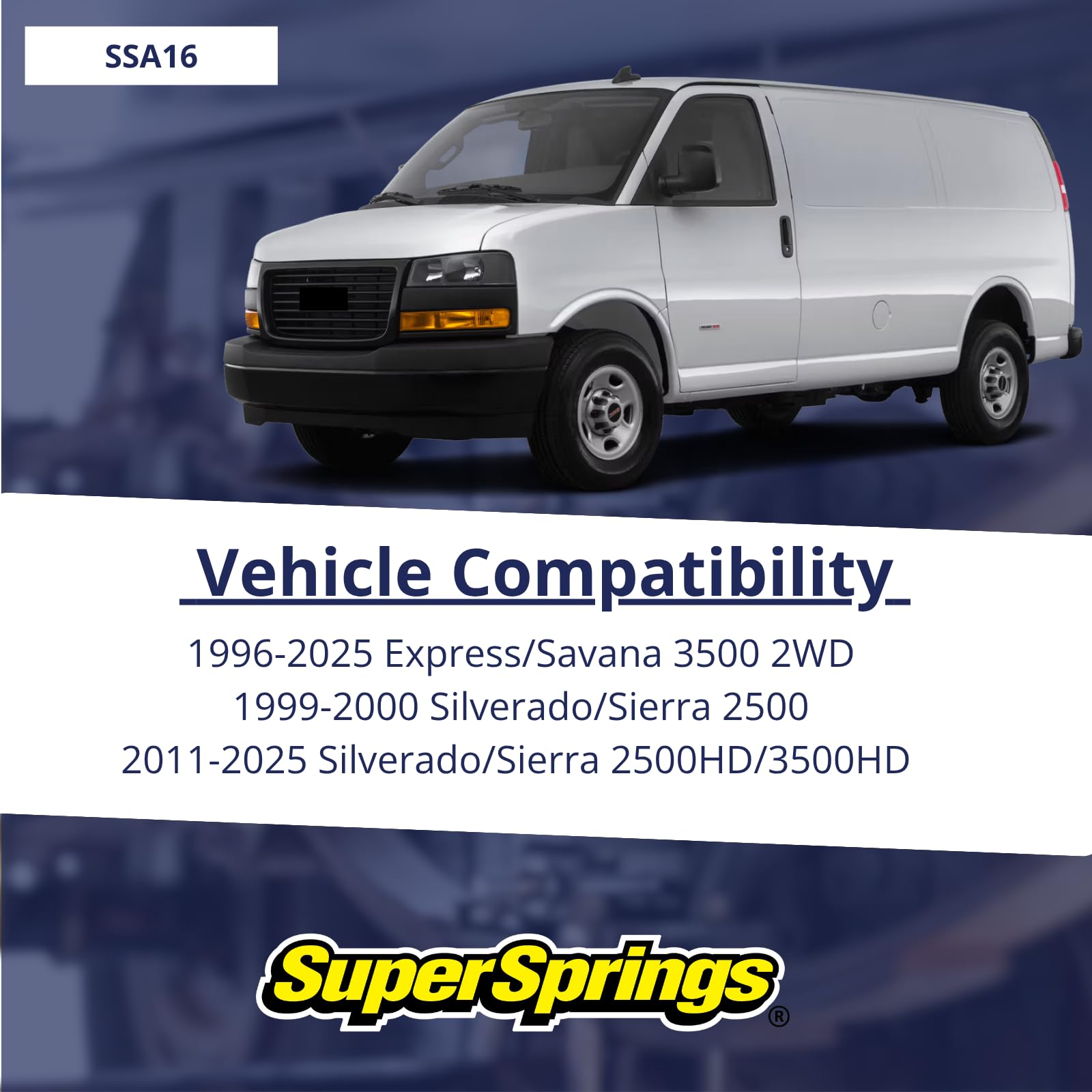 SuperSprings for Chevrolet|GMC Silverado|Sierra 2500|3500, Express|Savana 3500, Ford F-250|F-350 SSA16 | SuperSprings International, Inc.