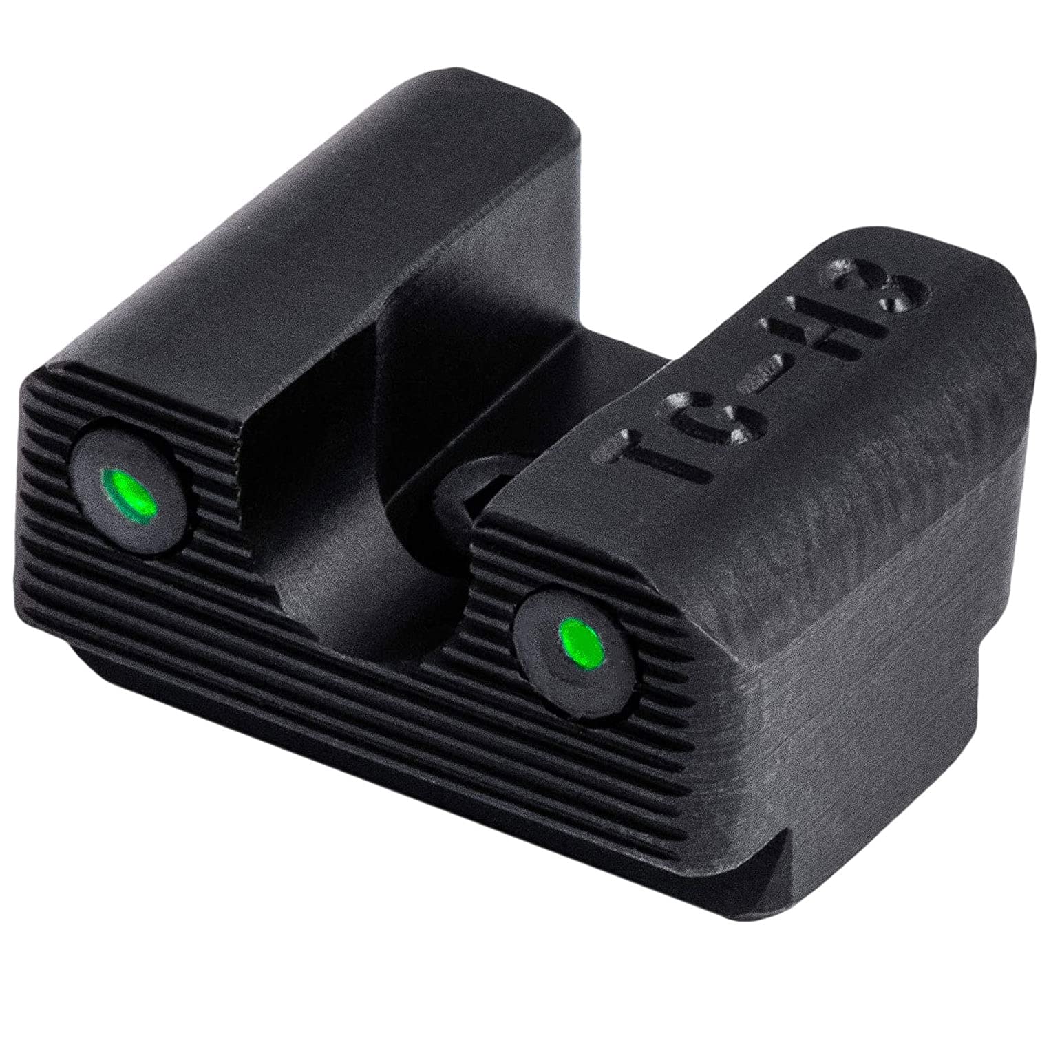 Tritium Pro Sight, Truglo Fits Glock 42/43, Large White Focus-Lock Ring on Front Sight & U-Notch Rear Sight, White Dots in Light & Green Dots at Night