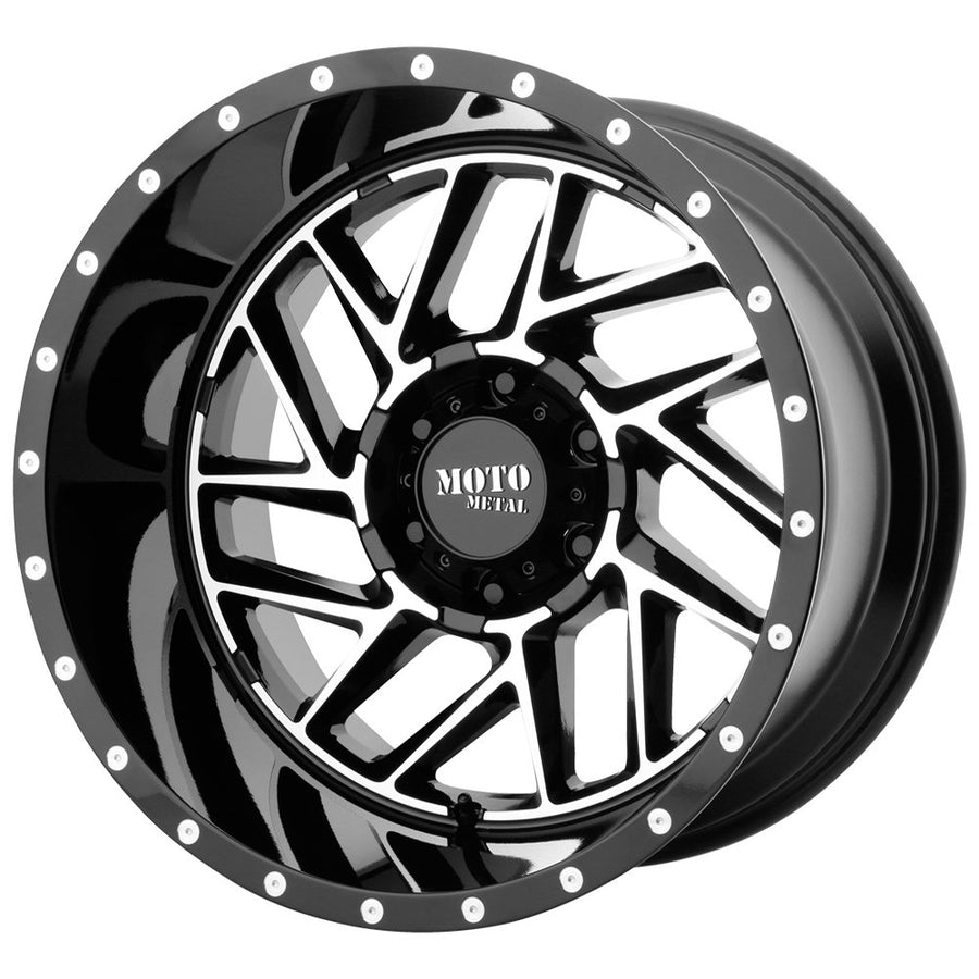 16X8 Moto Metal 5X4.5 4.26-6mm GLOSS BLACK MACHINED - MO98568012306N