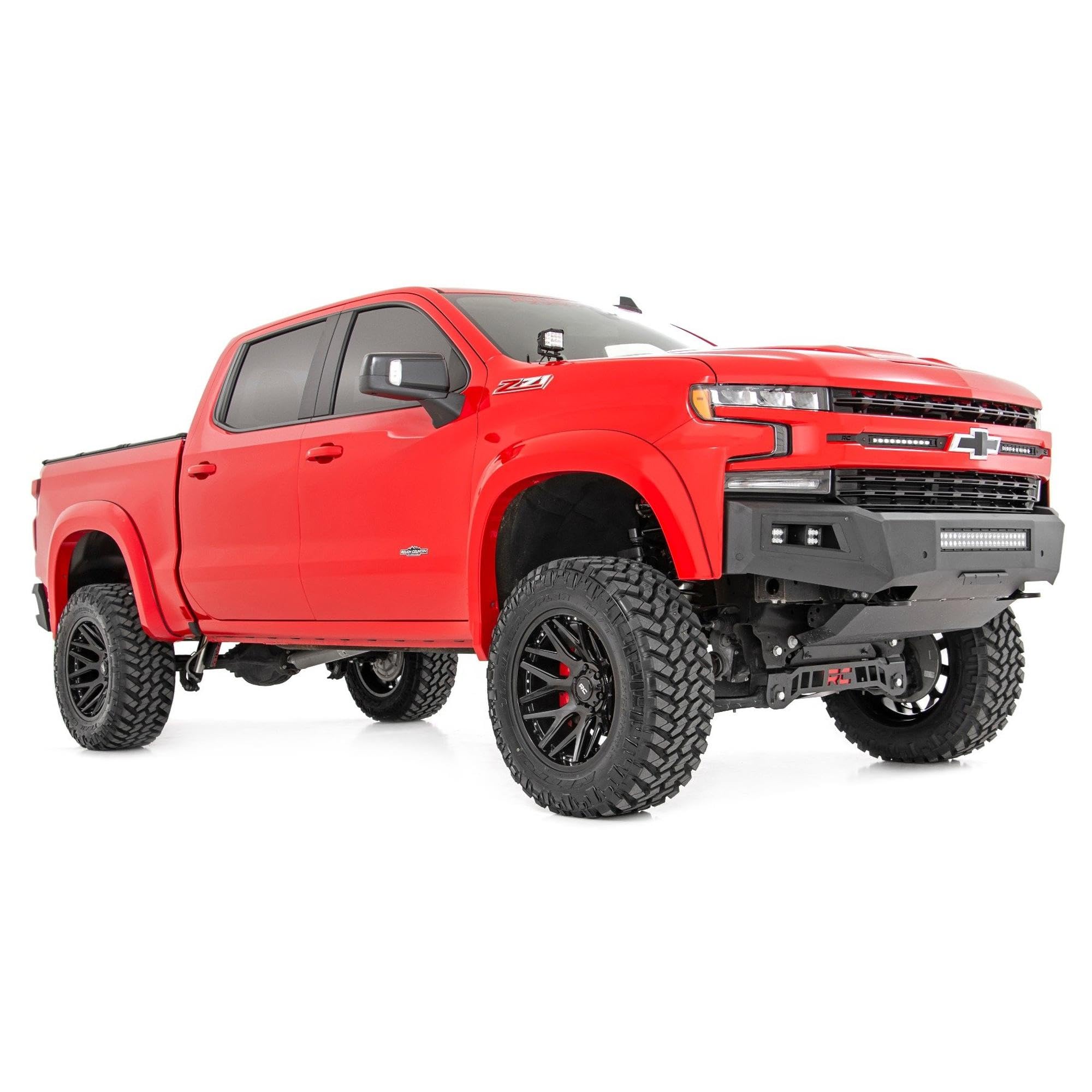 20x10 Rough Country One-Piece Aluminum Wheel - 5x5" Bolt Pattern, 19mm Offset, Gloss Black for Jeeps, Trucks, SUV