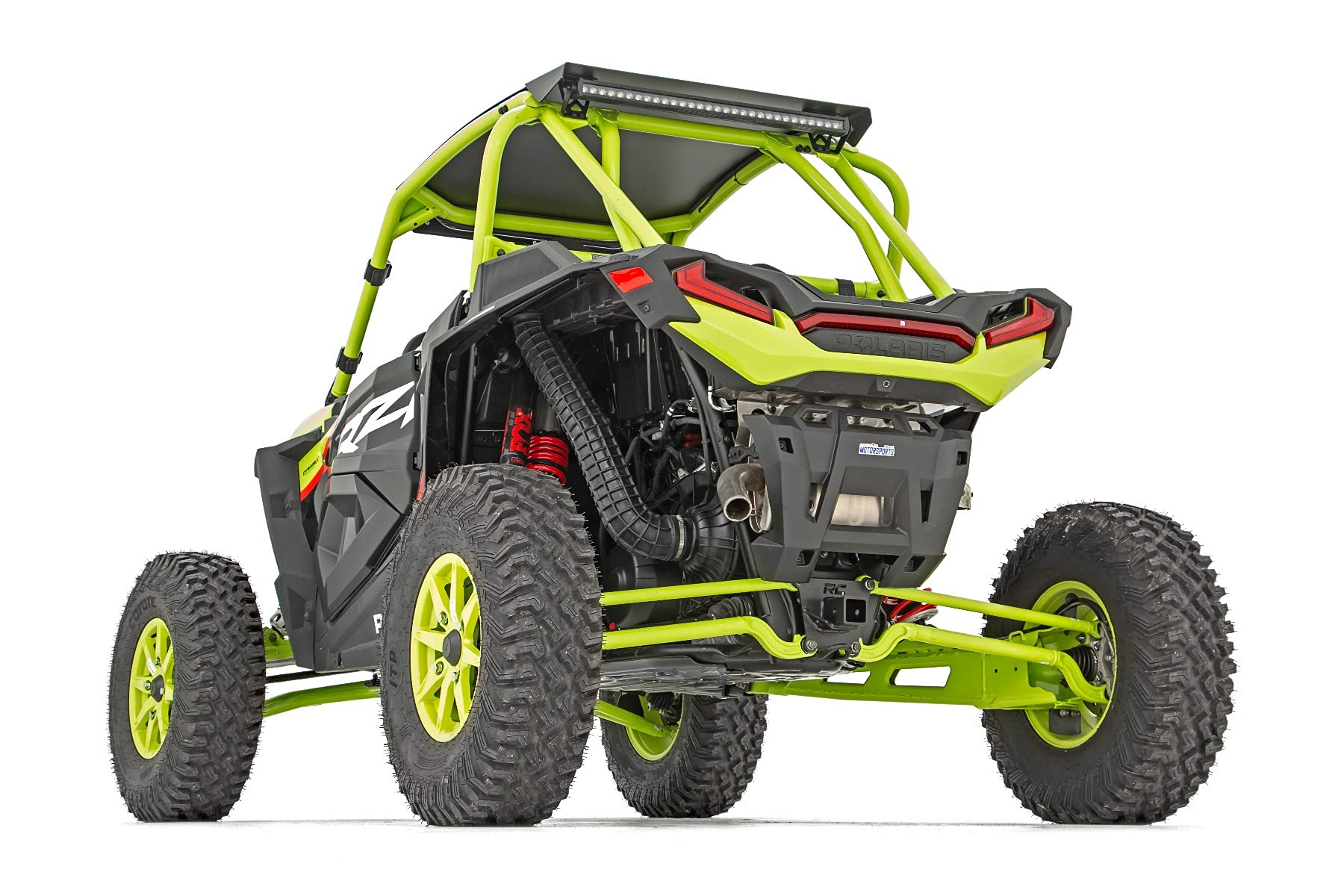30" Rough Country Rear-Facing Curved LED Light Bar Kit for Polaris RZR XP Turbo S - 150W, 12,000 Lumens, Off-Road UTV Lighting, Spot Beam for Trail & Utility Use
