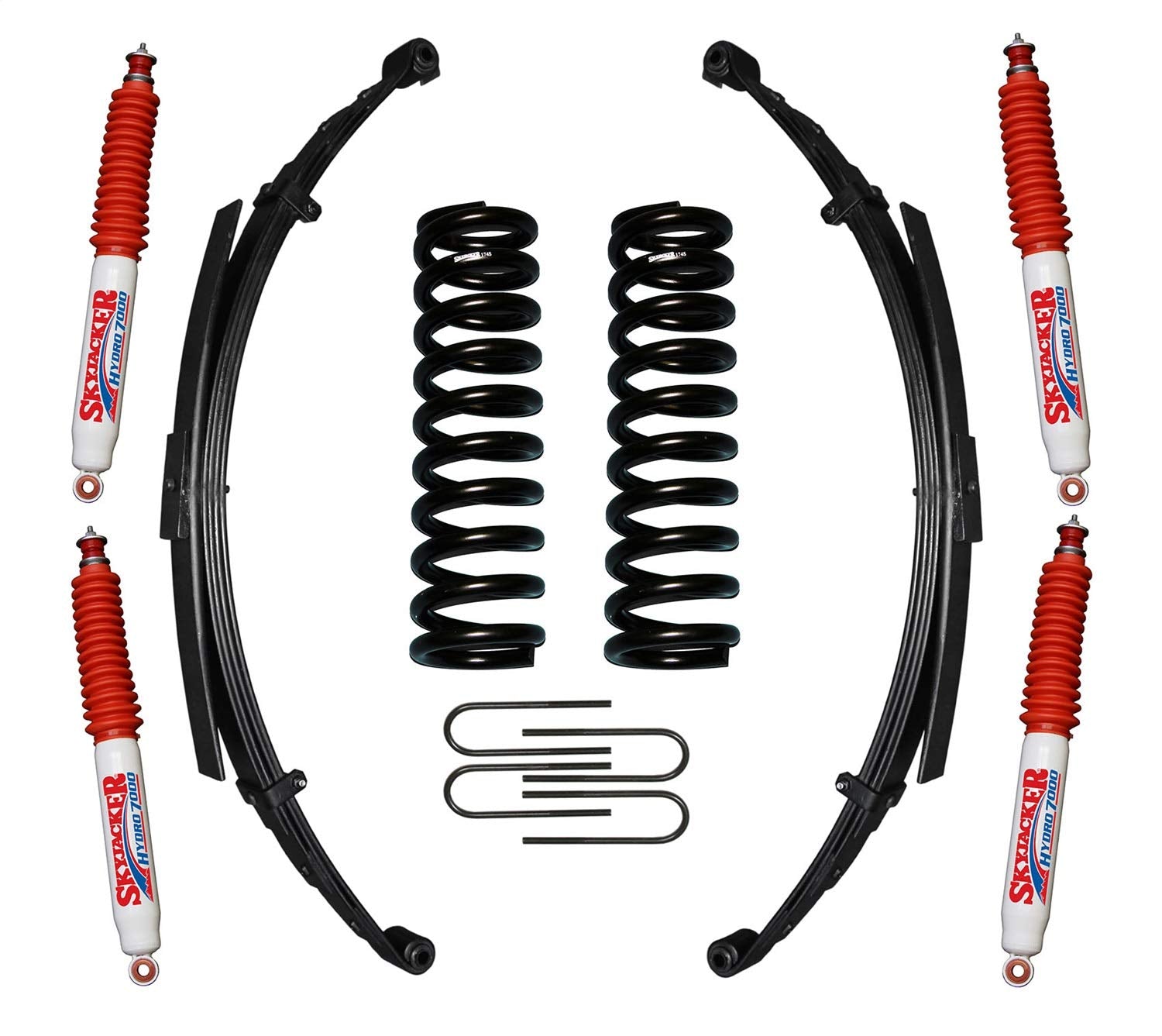 Skyjacker Suspension Lift Kit 174PKS-H w/Shock 4 in. Lift Incl. Front/Rear Springs Rear U Bolt Kit