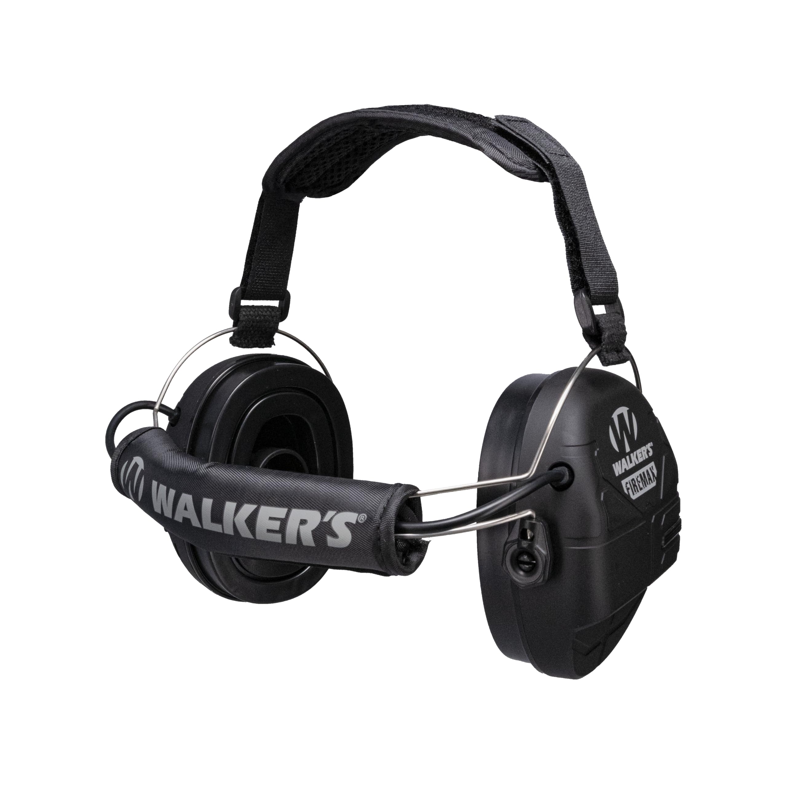 Walker's Lightweight Rechargeable Shooting Hunting Range Electronic Slim Low Profile Hearing Protection FireMax Behind The Neck Earmuffs