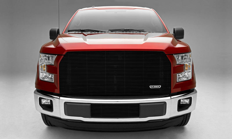 2015-2017 F-150 T-Rex Grilles Billet Grille, Black, 1 Pc, Replacement, Does Not Fit Vehicles with Camera - PN #20573B