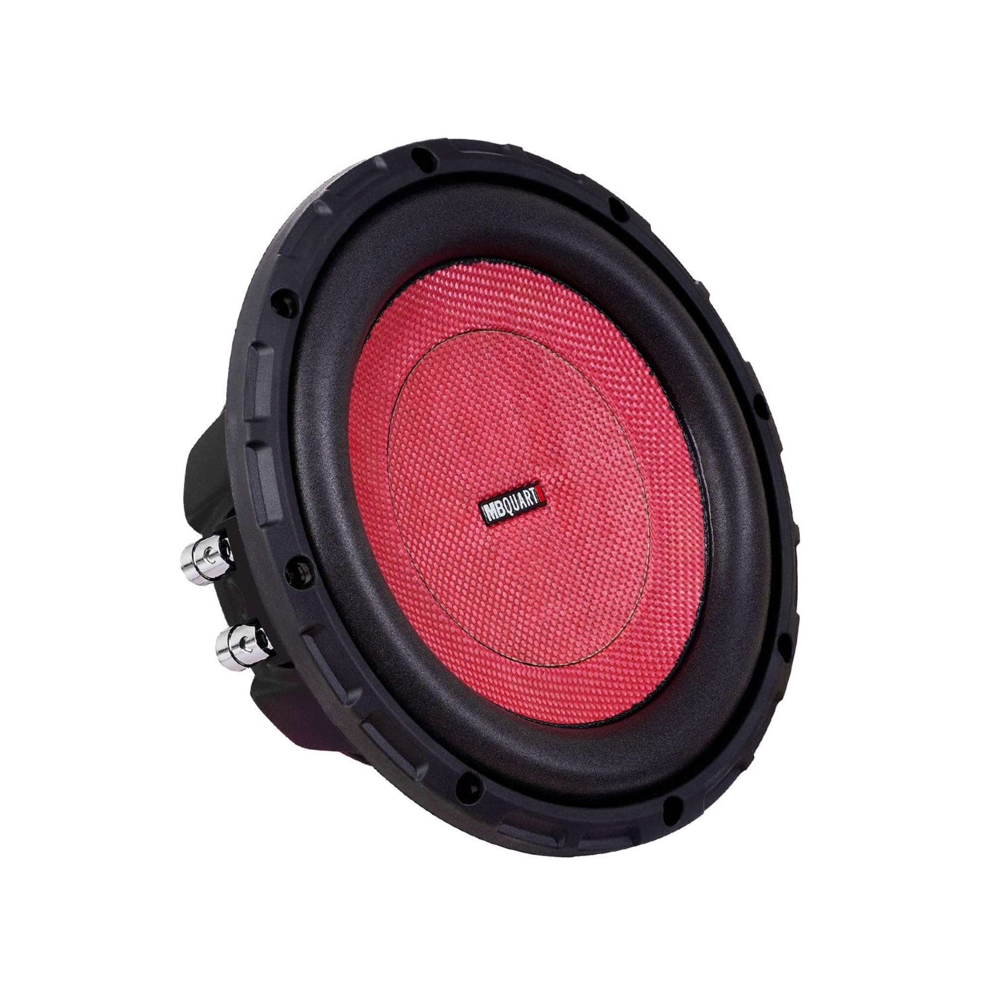 8" MB Quart Shallow Wall Mount Stereo Subwoofer, 500W Peak Power, 2-Inch High-Temperature Voice Coil for Thermal Stability and UV-Treated, Black