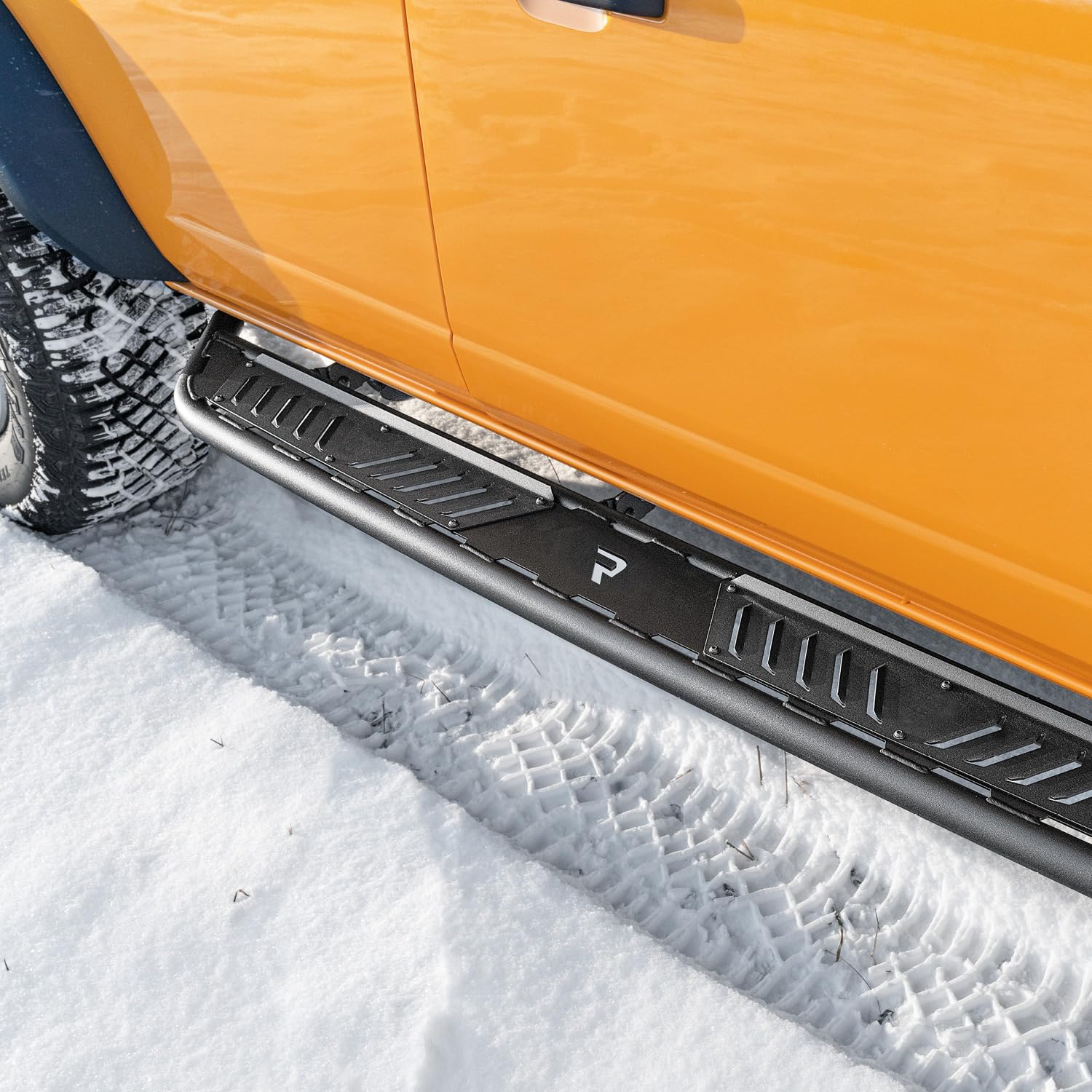 Toyota Tundra RealTruck Roan Running Boards | Cab Length, Extra Large 5.5" Step Plate, Textured Black | NBT22CC-TX | Fits 2022-2025 Toyota Tundra CrewMax