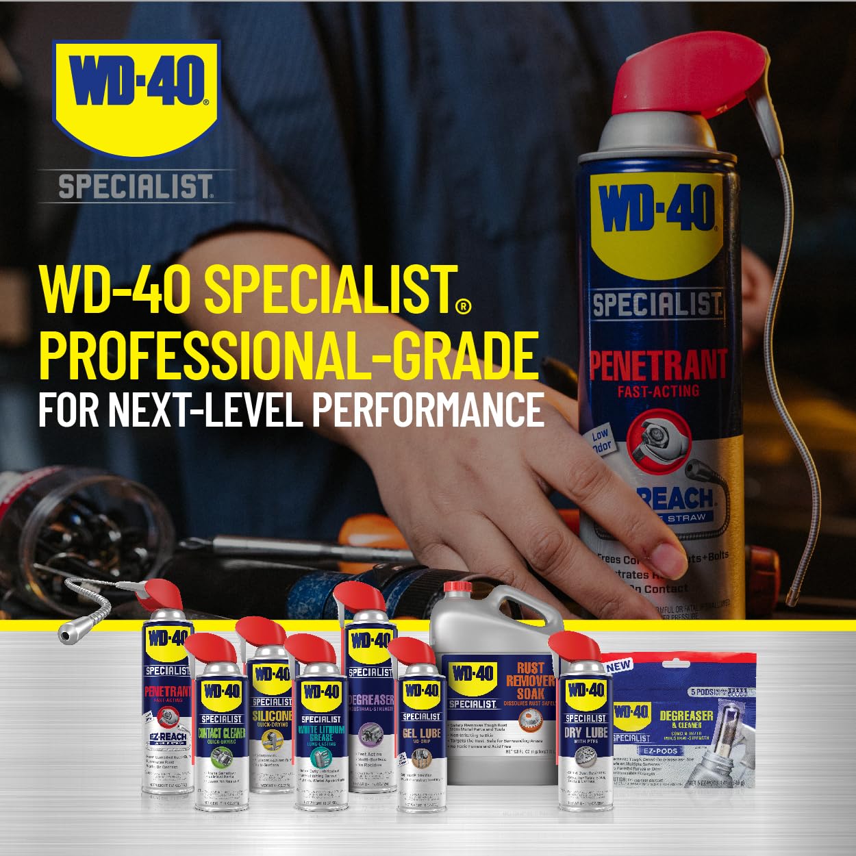 WD-40 Penetrant Specialist with Flexible Straw, 13.5 oz.