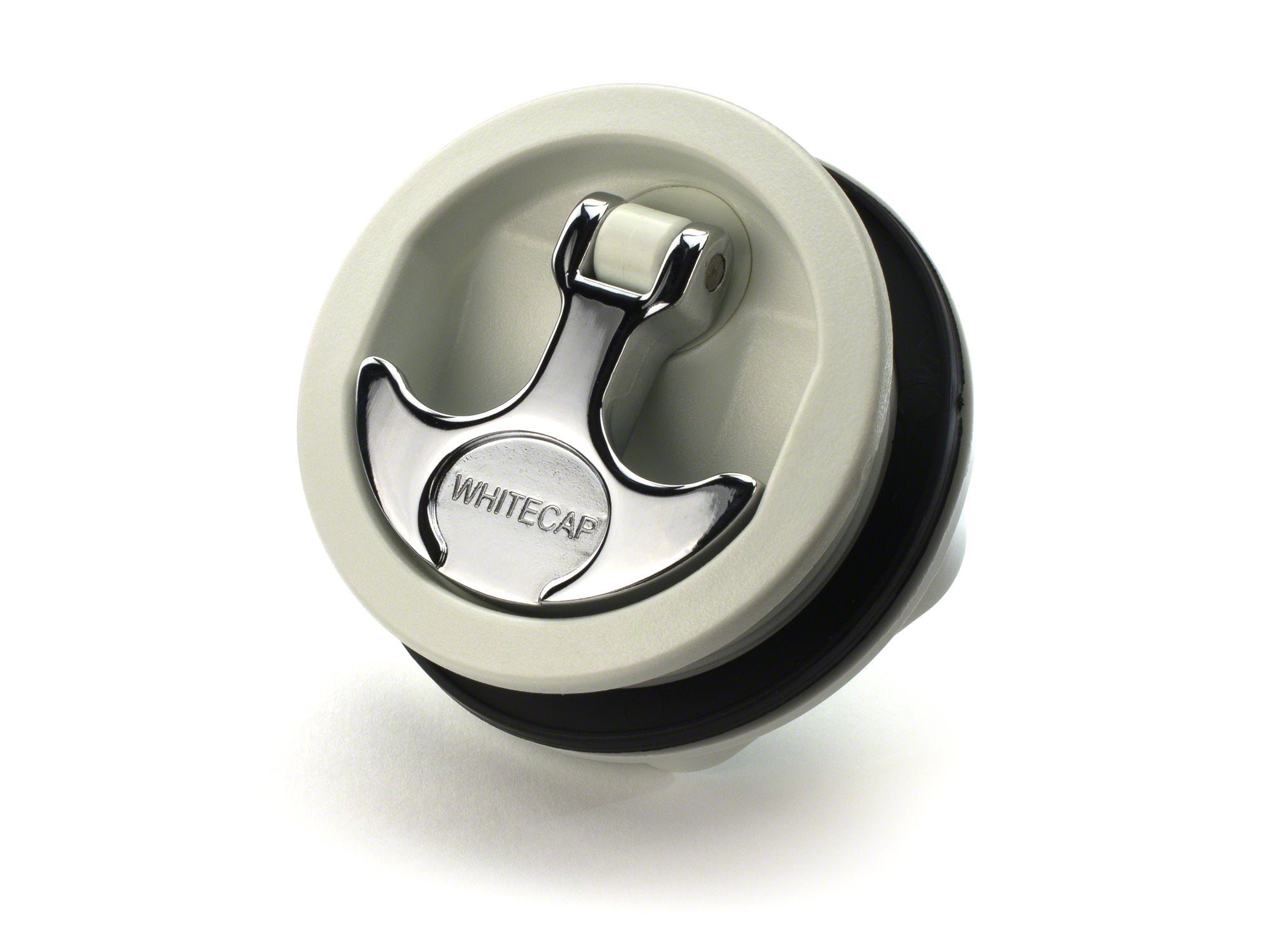 S-0226BC Whitecap T-Handle Latch with Keyed Lock - Black 3" Diameter
