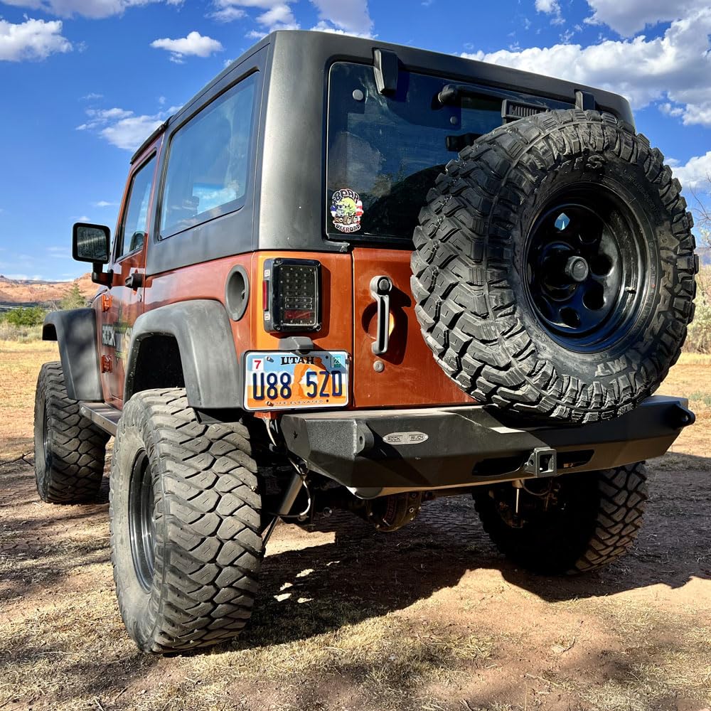 Rigid Series Jeep JK Shorty Rear Bumper For 07-18 Wrangler JK No Tire Carrier Rock Slide Engineering
