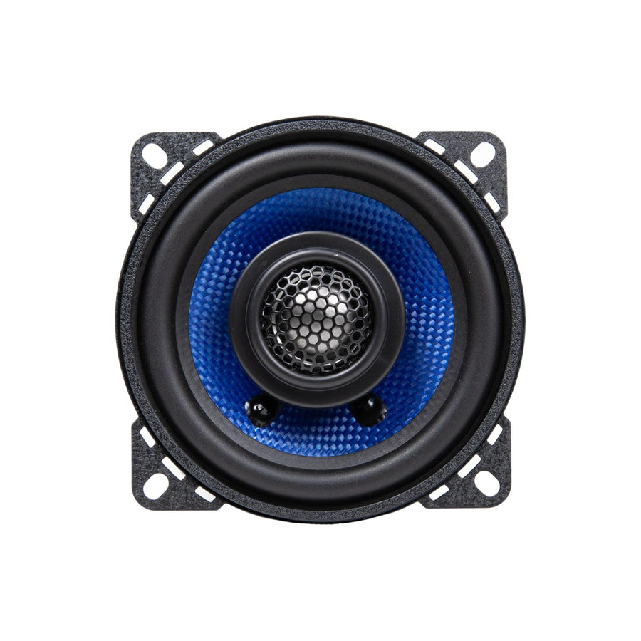 Colossus Classic Hifonics HCC4CX 4-Inch Coaxial Car Speakers with Aluminum Dome Tweeters, 40W RMS Power Handling & Butyl Rubber Surrounds - Black/Blue