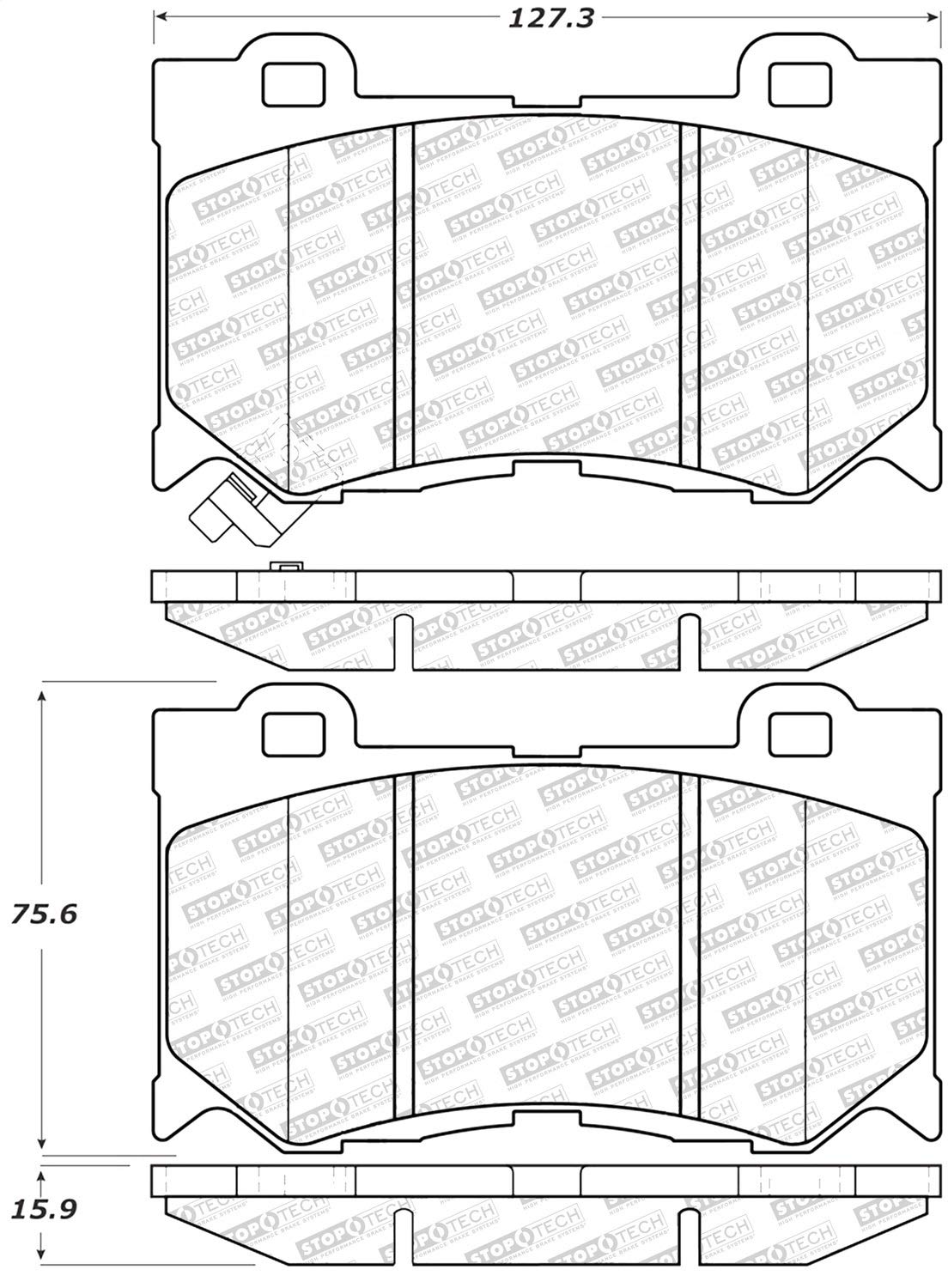 Brake Pads StopTech 305.13460 Street Select with Hardware