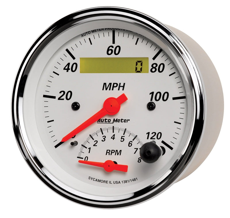 Auto Meter Arctic White Tach/Speedo Combo 1381