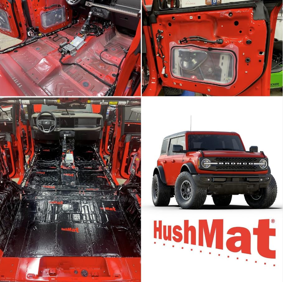 Bulk Kit HushMat – Automotive Sound Deadening and Thermal Insulation Solution for All Vehicles (58.1 Sq Ft, Black Foil)