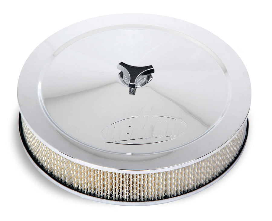 Demon 14" Chrome Plated Air Cleaner Assembly 786004