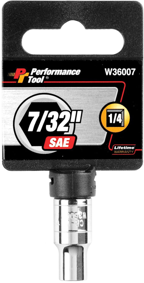 W36007 Performance Tool 1/4-Inch Drive 7/32-Inch 6pt Socket