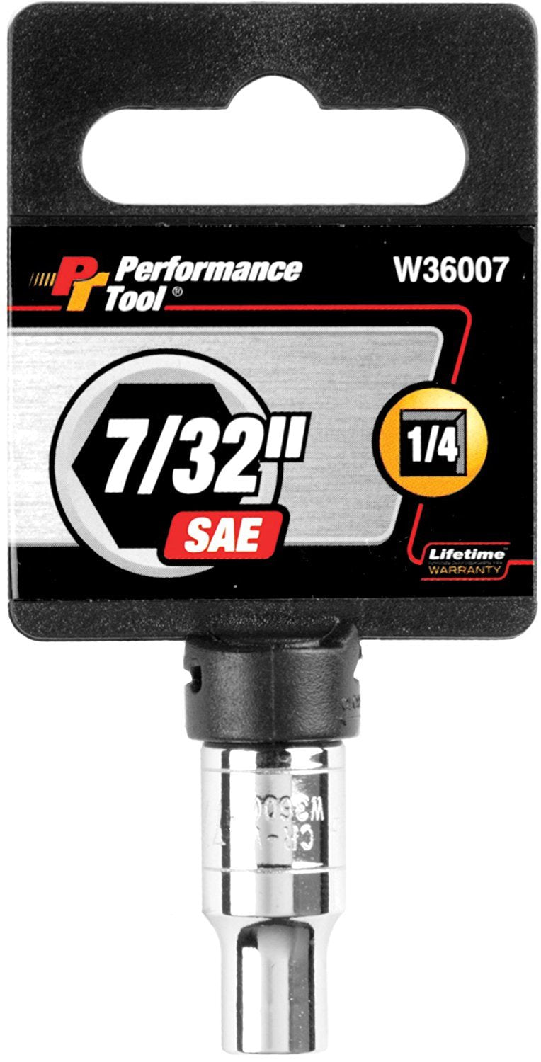 W36007 Performance Tool 1/4-Inch Drive 7/32-Inch 6pt Socket
