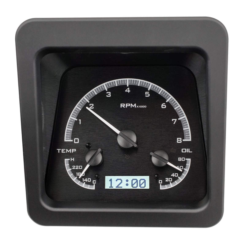 Dakota Digital VHX-69C-CAM-K-W 69 Chevy Camaro Instruments Analog Dash Gauges Black Alloy White