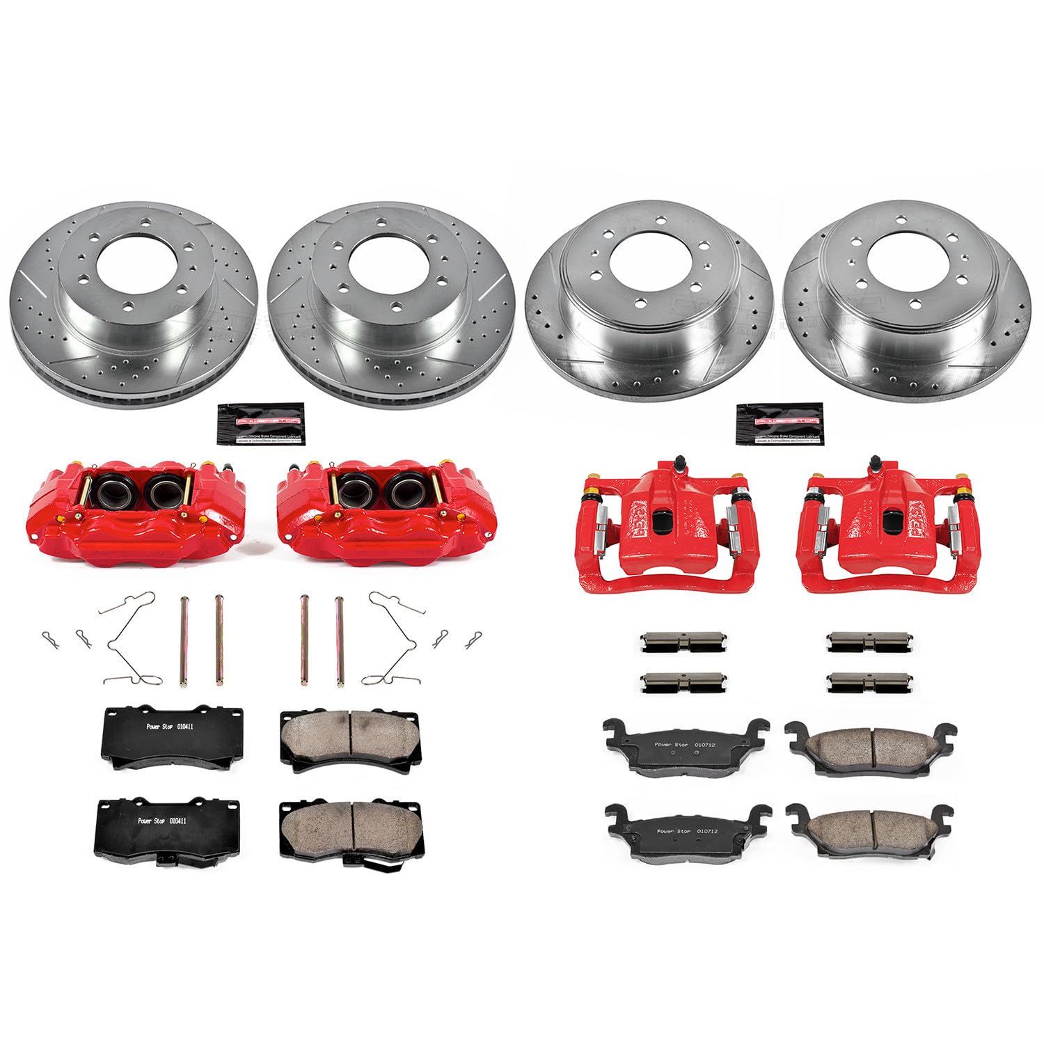 Power Stop Z23 Evolution Sport Brake Kit Front and Rear (with Calipers) For Hummer H3 2006-2010, Hummer H3T 2009-2010 [Model Specific]