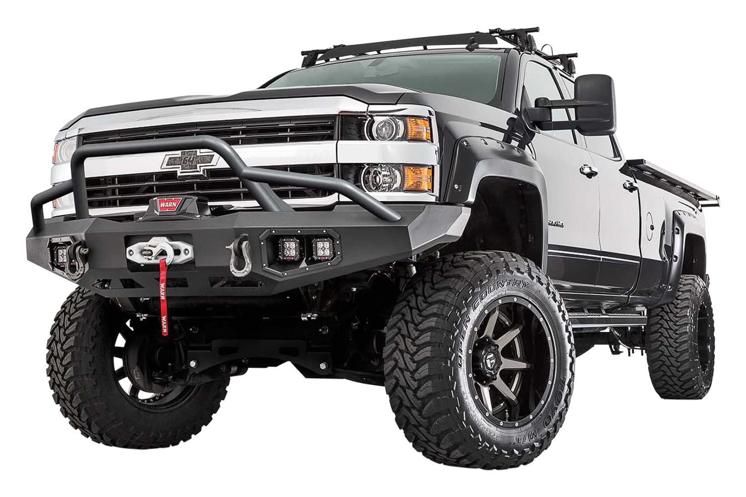 Ascent WARN 100473 Baja Grille Guard Tube Bar, Fits: Chevy Silverado HD 2500, 3500 (2015-2018), Dodge Ram 2500, 3500 (2011-2018)