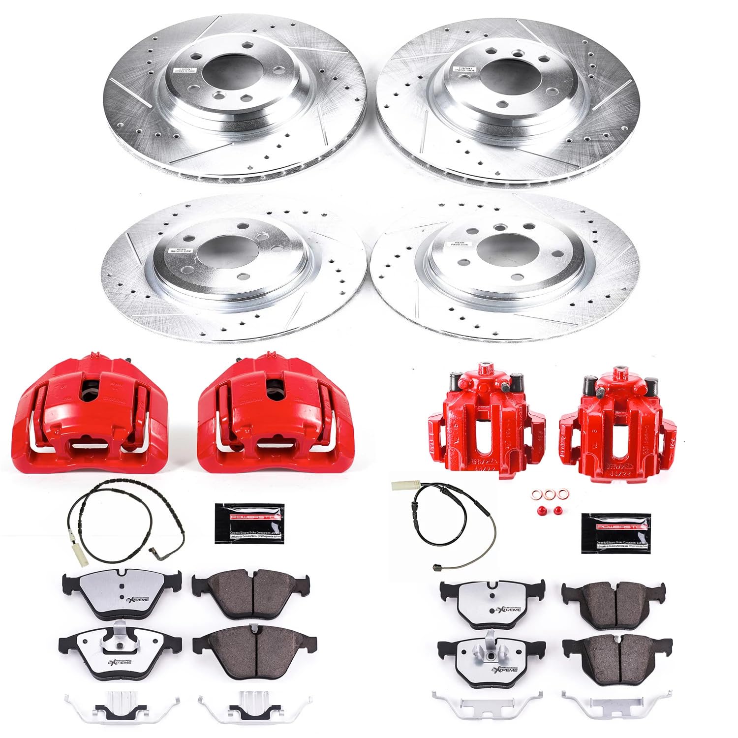 Power Stop Z26 Street Warrior KC6056-26 Brake Kit Front & Rear BMW