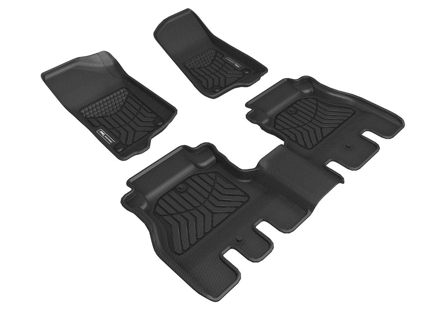 MAXpider 3D Custom Fit Maxtrac Floor Mat (Black) Compatible with Jeep Wrangler JL Unlimited 2018-2026 - Full Set