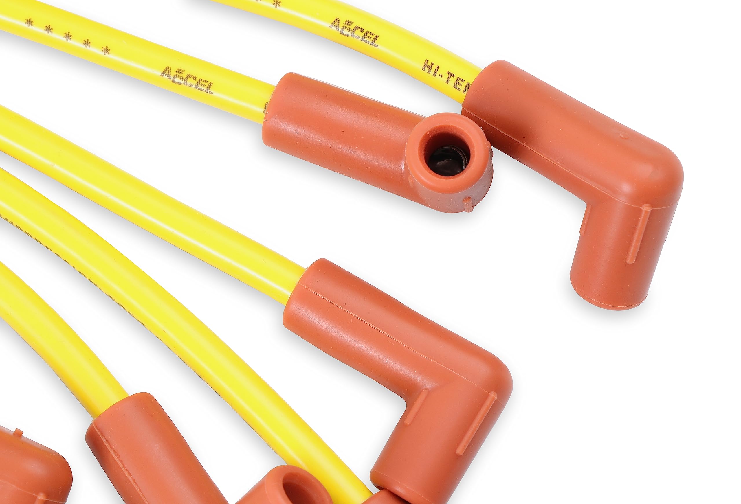 4048 ACCEL Spark Plug Wire Set - 8mm - Yellow with HEI Stock Style Boots