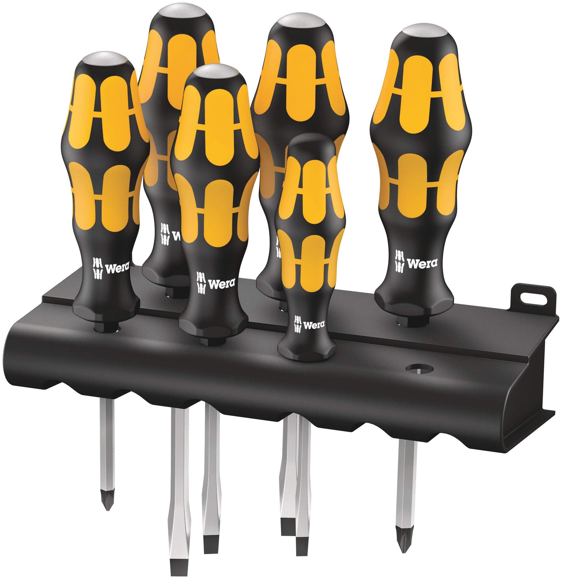 Wera - 932/6 Kraftform Plus Screwdriver Set and Rack, 6-Pieces 5018282001