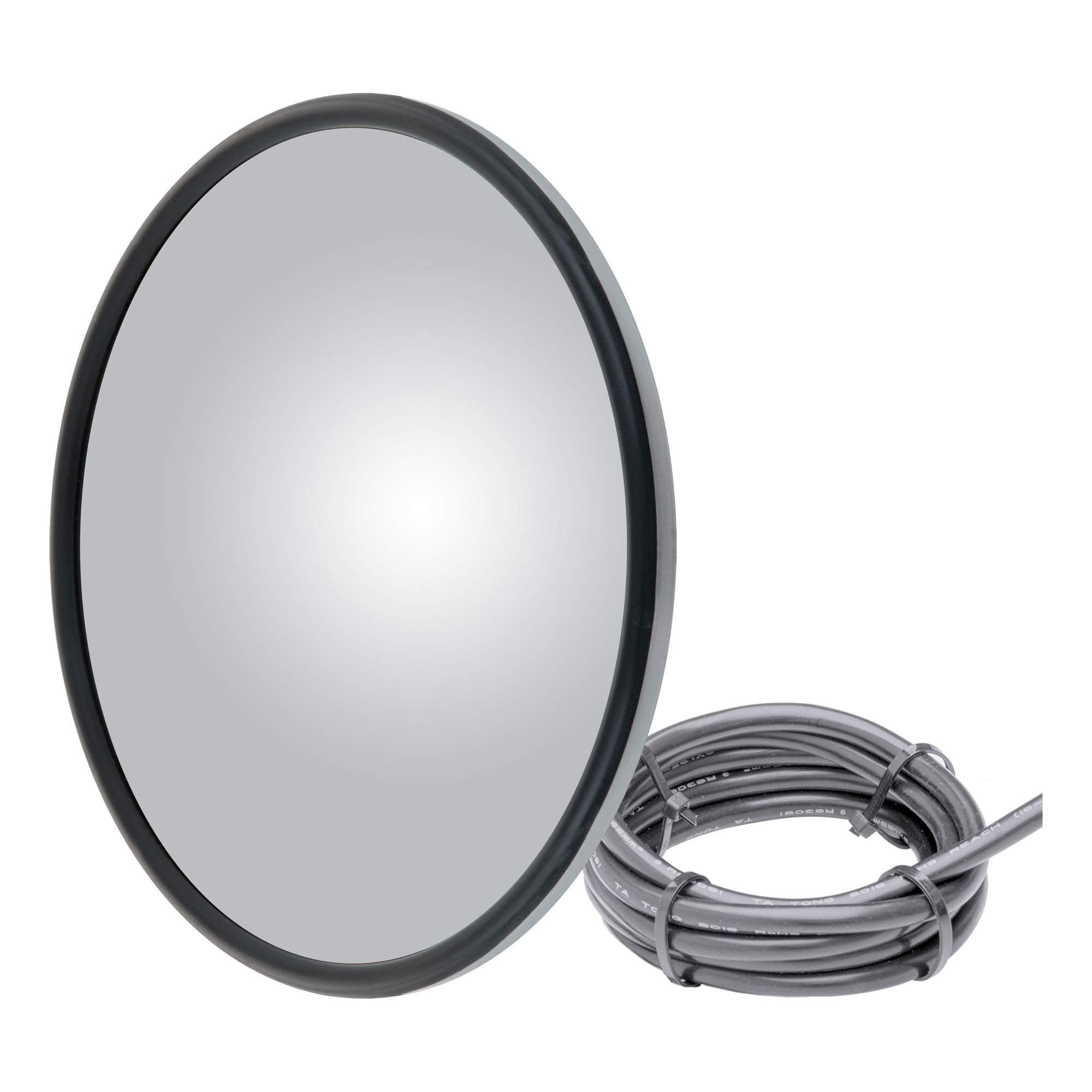 8-Inch RETRAC Stainless Steel Offset-Mount Heated Convex Mirror Head, Universal Driver or Passenger Side