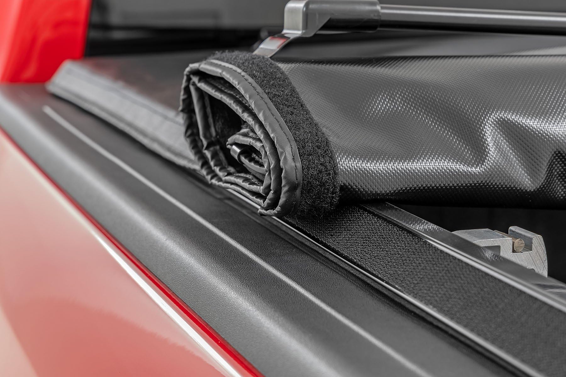 Rough Country Tonneau Cover Soft Roll-Up for Ram 1500 (2010-2018) 2500 (2010-2025) - Sleek, Weather-Resistant Truck Bed Protection, Fits 6'4 Bed